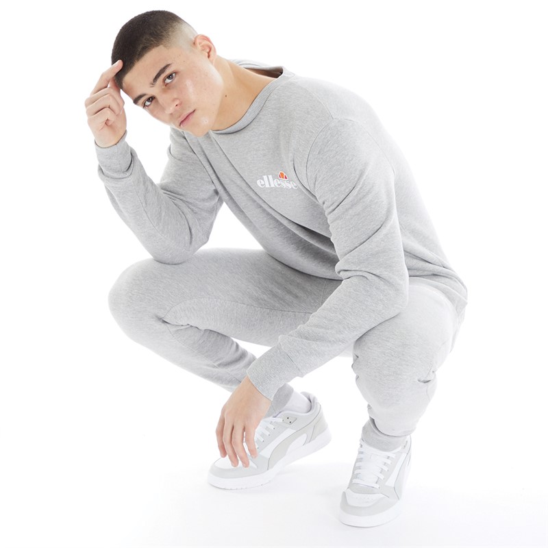 Ellesse Mens Lubrense Sweatshirt Grey Marl