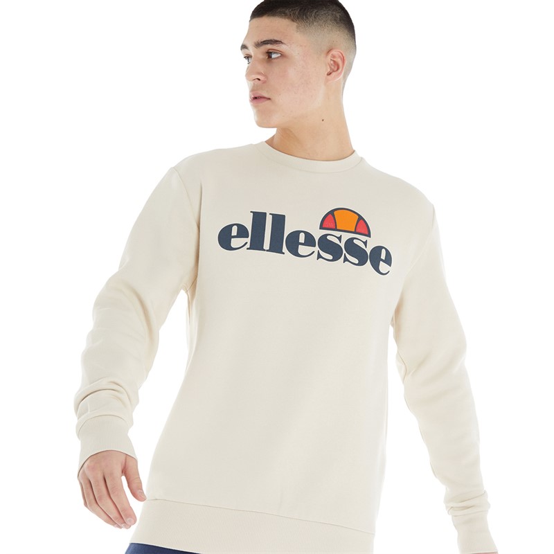 Ellesse Mens Faraglioni Sweatshirt Off White