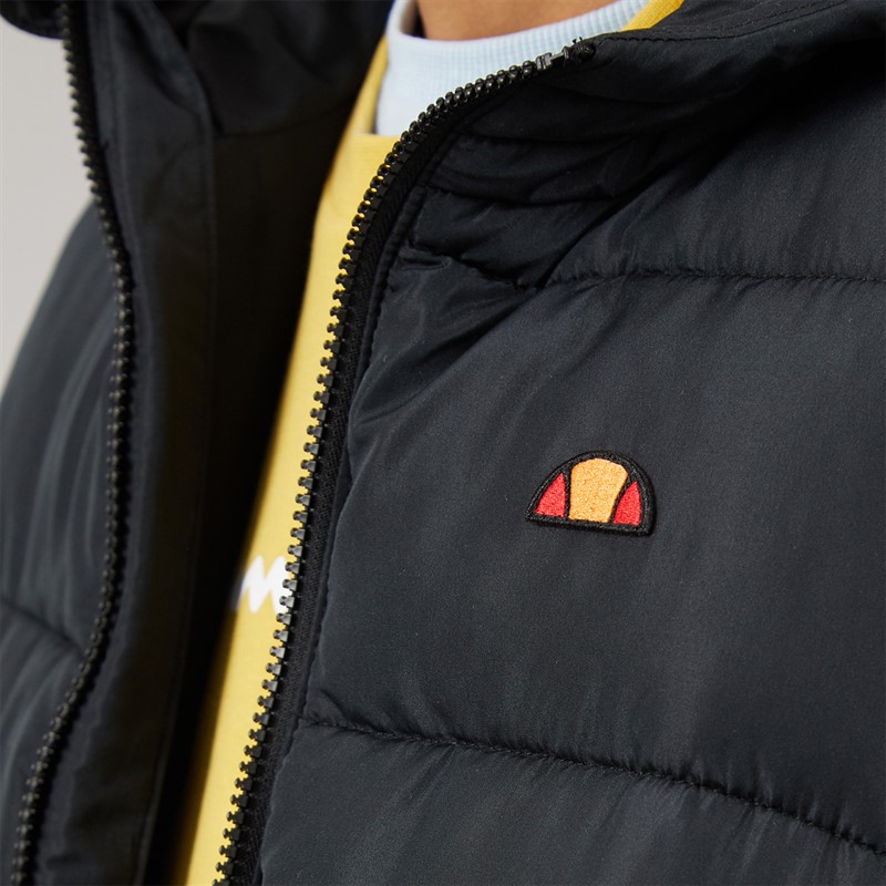 Ellesse Junior Boys Gallio Hooded Padded Jacket Black