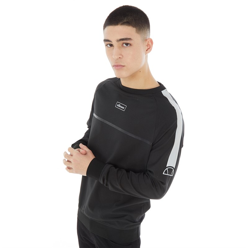 Ellesse Mens Berti Crew Neck Sweatshirt Black