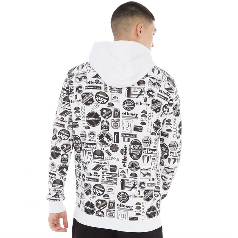 Ellesse Mens Endol Graphic Hoodie White