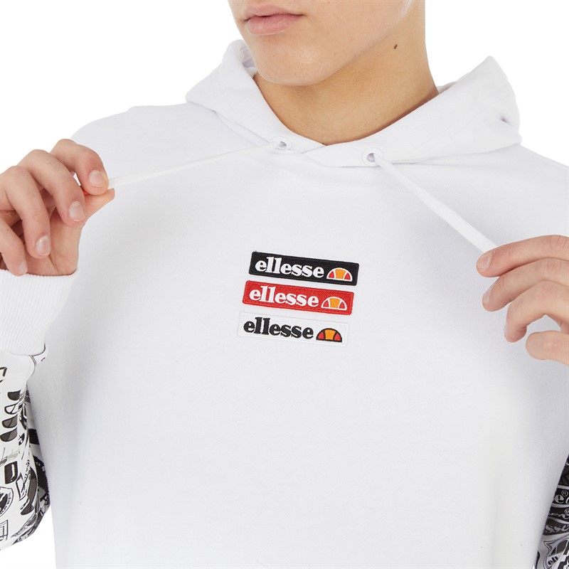 Ellesse Mens Endol Graphic Hoodie White