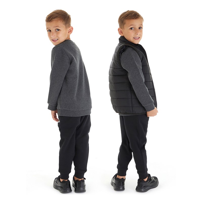 Ellesse Boys Cian Gilet Hoodie And Joggers Set Black/Grey