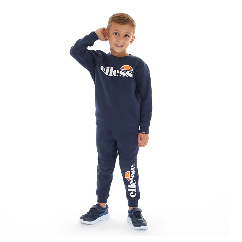 Ellesse Boys Tito Gilet Sweatshirt And Joggers Set Navy/Blue