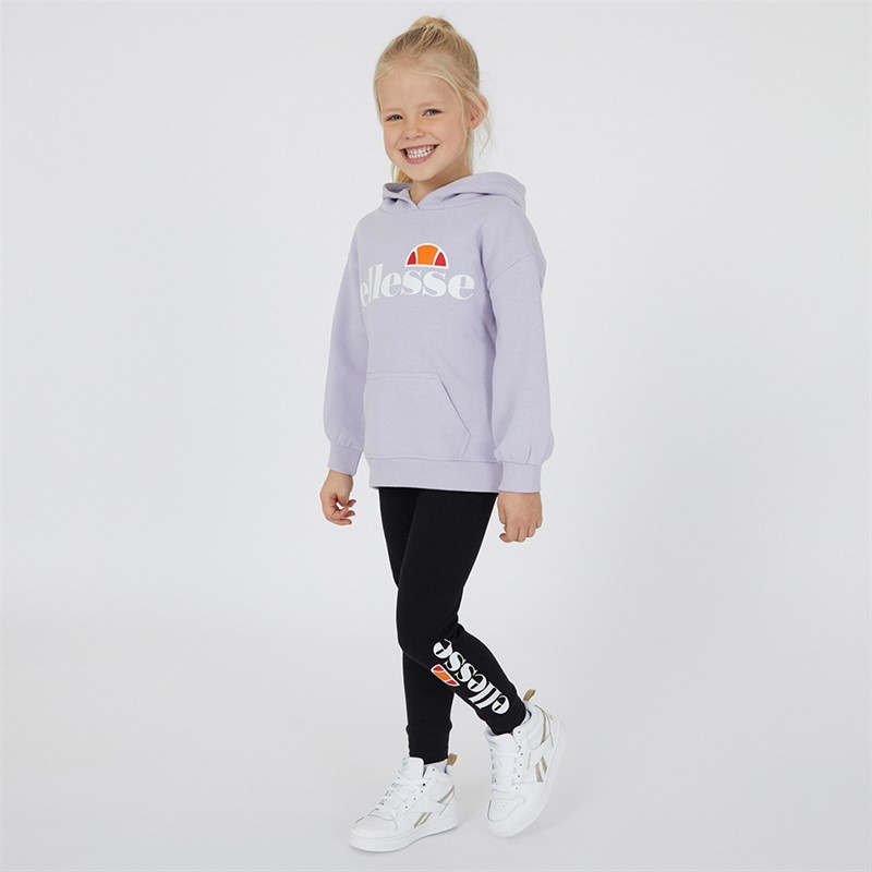 Ellesse Ensemble Sweat à Capuche et Leggings Liliana Logo Fille Lilas/Noir