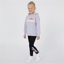 Ellesse Girls Liliana Logo Hoodie And Leggings Set Lilac/Black