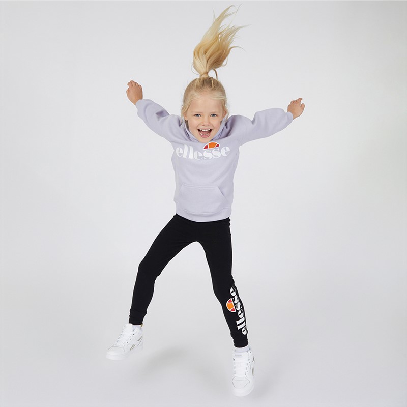 Ellesse Ensemble Sweat à Capuche et Leggings Liliana Logo Fille Lilas/Noir