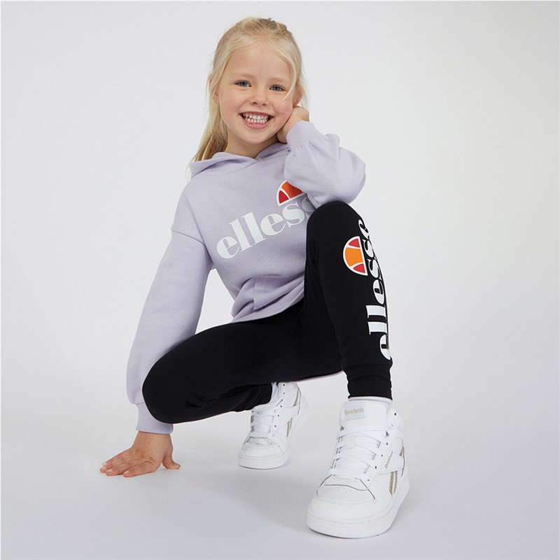 Ellesse Ensemble Sweat à Capuche et Leggings Liliana Logo Fille Lilas/Noir