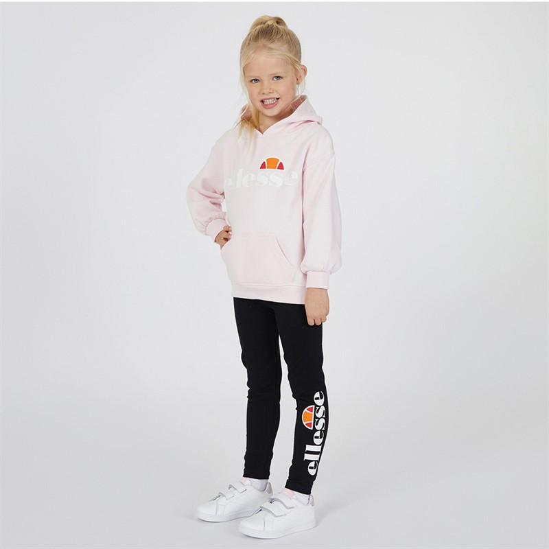 Ellesse Girls Anya Logo Hoodie And Leggings Set Pink/Black