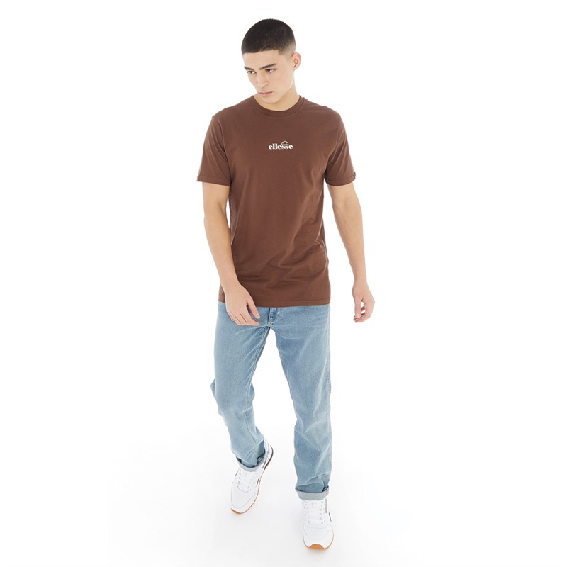 Ellesse Mens Ollio T-Shirt Dark Brown