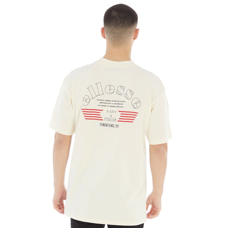 Ellesse Mens Giambetti T-Shirt Off White