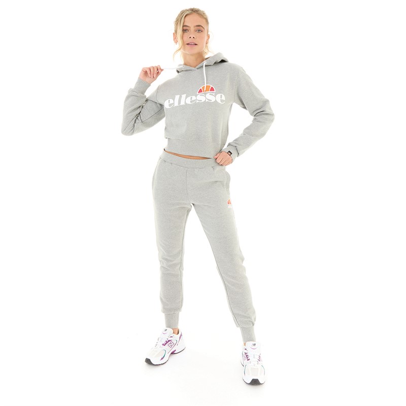 Buy Ellesse Womens Melan Logo Tracksuit Grey Marl