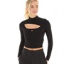 Ellesse Womens Leilah Cropped Long Sleeve Top Black