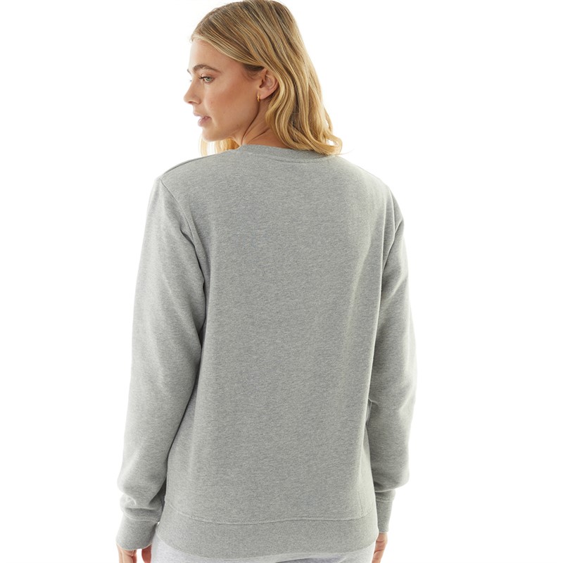 Ellesse Womens Agata Logo Sweatshirt Grey Marl