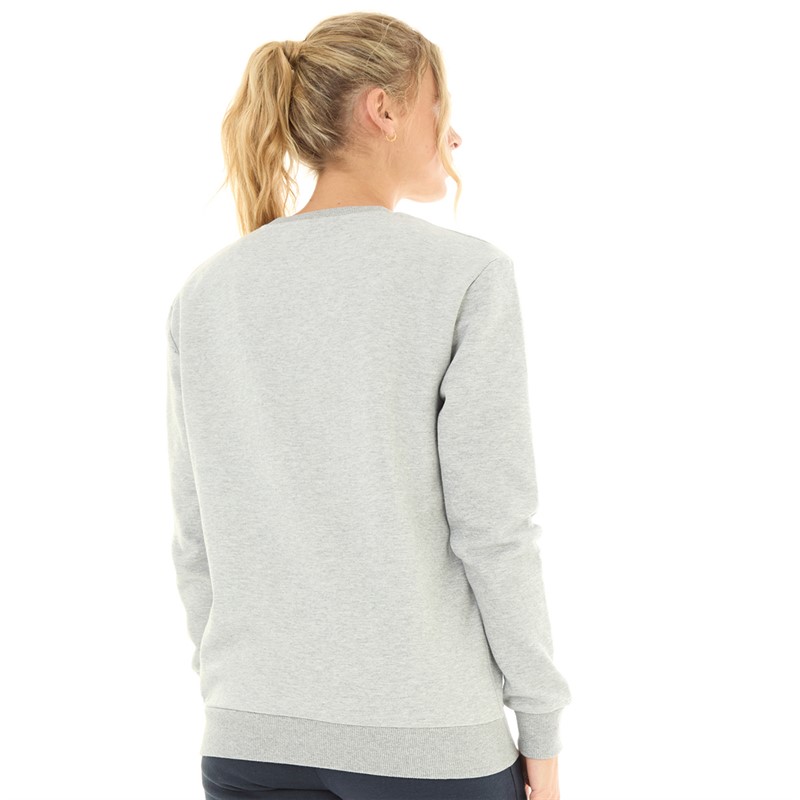Ellesse Womens Orcia Logo Crew Sweatshirt Grey Marl