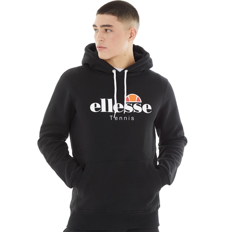 Ellesse Mens Tennis Collection Pallonetto Fleece Hoodie Black