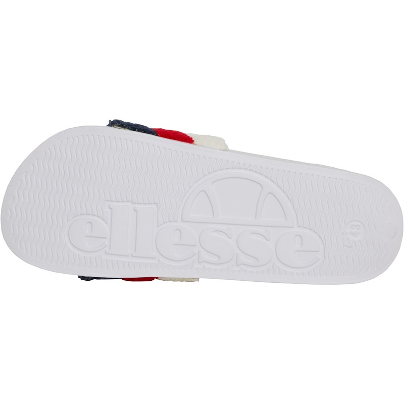 Ellesse Mens Triply Sliders White/Red