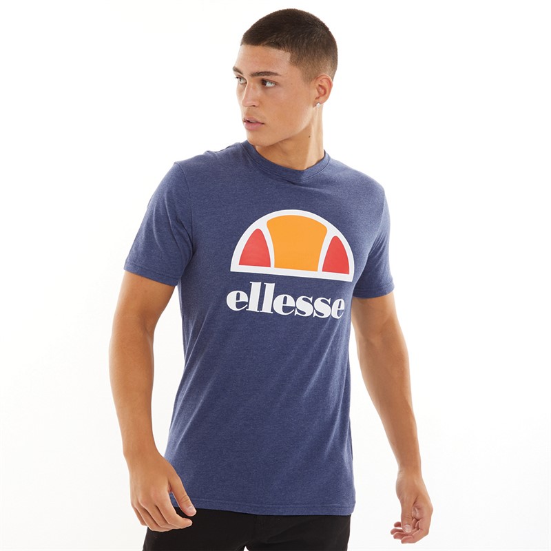 Ellesse Mens Ecrillo Logo T-Shirt Blue Marl