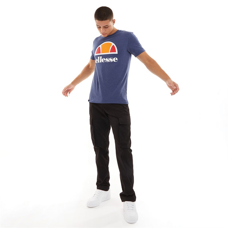 Ellesse Mens Ecrillo Logo T-Shirt Blue Marl