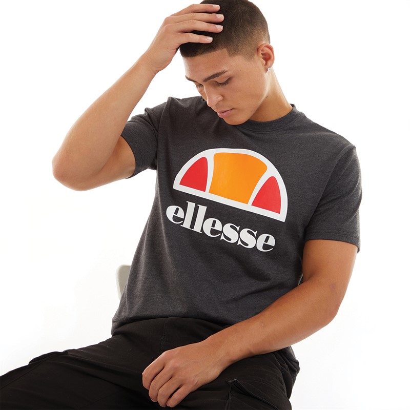 Ellesse Mens Ecrillo Logo T-Shirt Black Marl