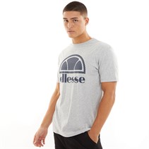 Ellesse Mens Stiglione Logo T-Shirt Grey Marl