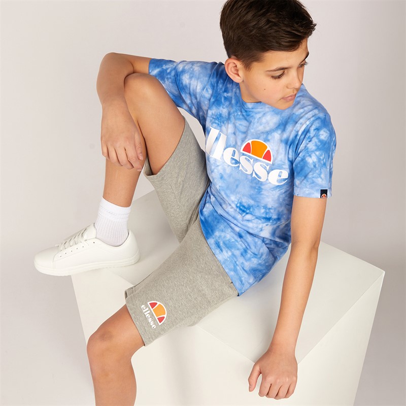 Ellesse Junior Boys Malia Tie Dye T-Shirt Light Blue Tie Dye