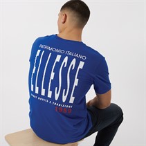 Ellesse T-shirt Heren Retanna Ruglogo Koninklijk Blauw