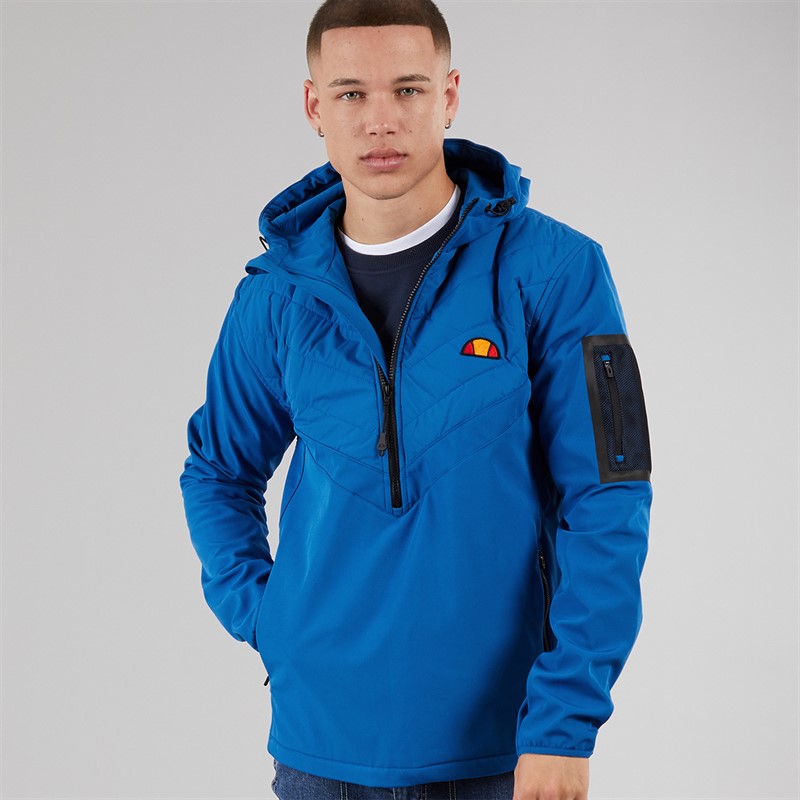 Ellesse Mens Angiolo Hybrid Half Zip Jacket Blue