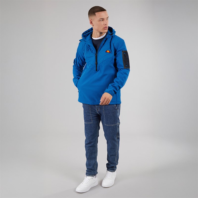 Ellesse Mens Angiolo Hybrid Half Zip Jacket Blue