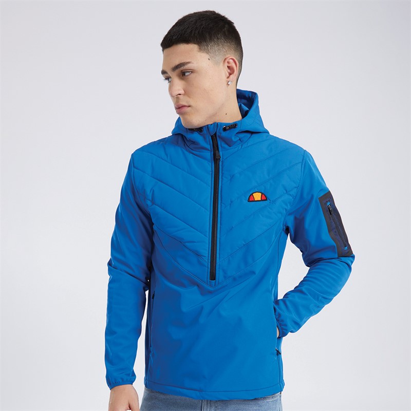 Ellesse Mens Angiolo Hybrid Half Zip Jacket Blue