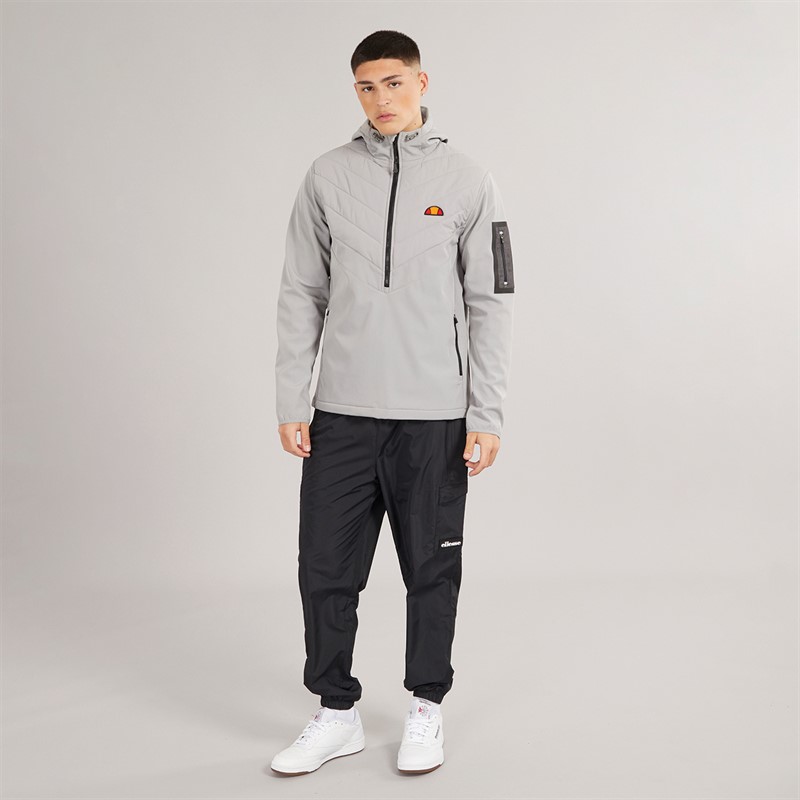 Ellesse Angiolo hybrydowa kurtka z krótkim zamkiem dla niego kolor jasnoszary