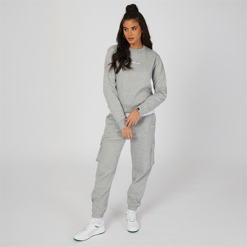 Ellesse Womens Necci Pocket Sweat Pants Grey Marl