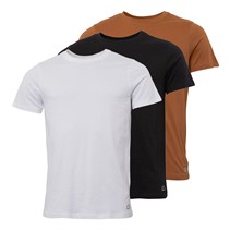 Ellesse Mens Three Pack T-Shirts Black/White/Sand