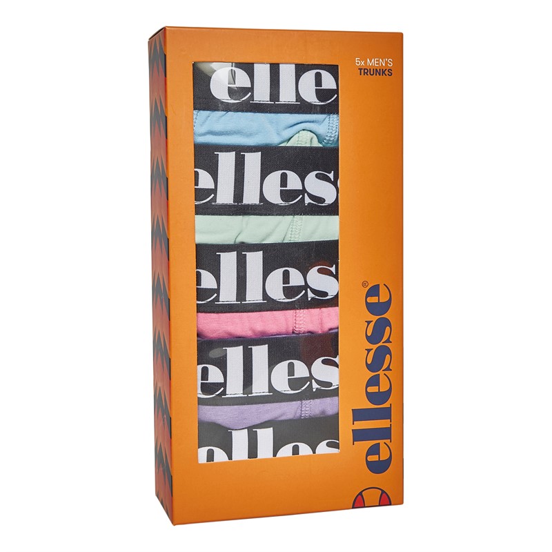 Ellesse Mens Deliceto Five Pack Trunks Pastel Multi