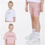 Ellesse Girls Ellen Three Pack T-Shirts And Shorts Set Pink/White