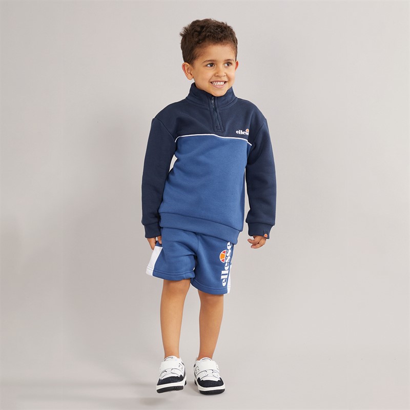 Ellesse Boys Felix Funnel Neck And Shorts Set Dark Blue/Navy