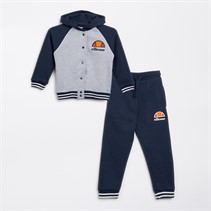 Ellesse Boys Amir Logo Varsity Jacket And Joggers Set Navy/Grey