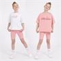 Ellesse Junior Girls Ellen Three Pack T-Shirts And Shorts Set Pink/White
