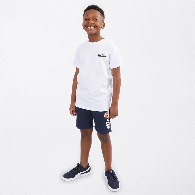 Ellesse Junior Boys Zale Three Pack Logo T-Shirts And Shorts Set Navy/Blue/White