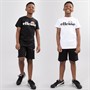 Ellesse Junior Boys Raffele Three Pack Logo T-Shirts And Shorts Set Black/White
