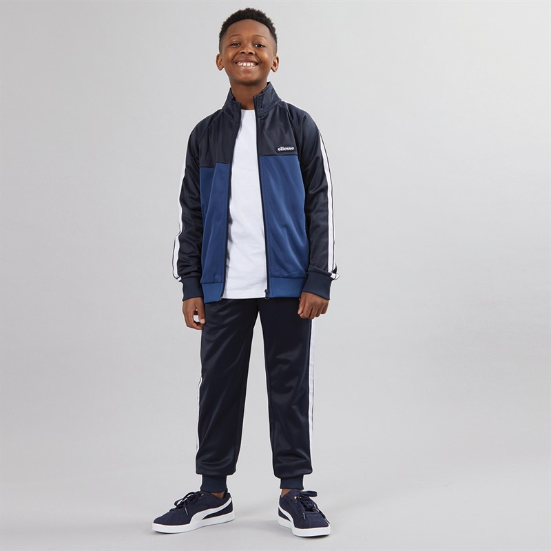 Ellesse Junior Boys Jack Tricot Tracksuit Navy