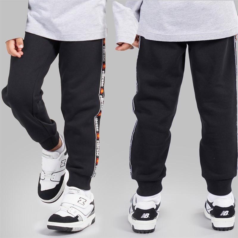 Ellesse Junge Dominic Hoodie T Shirt Und Jogginghose Set Schwarz/Grau