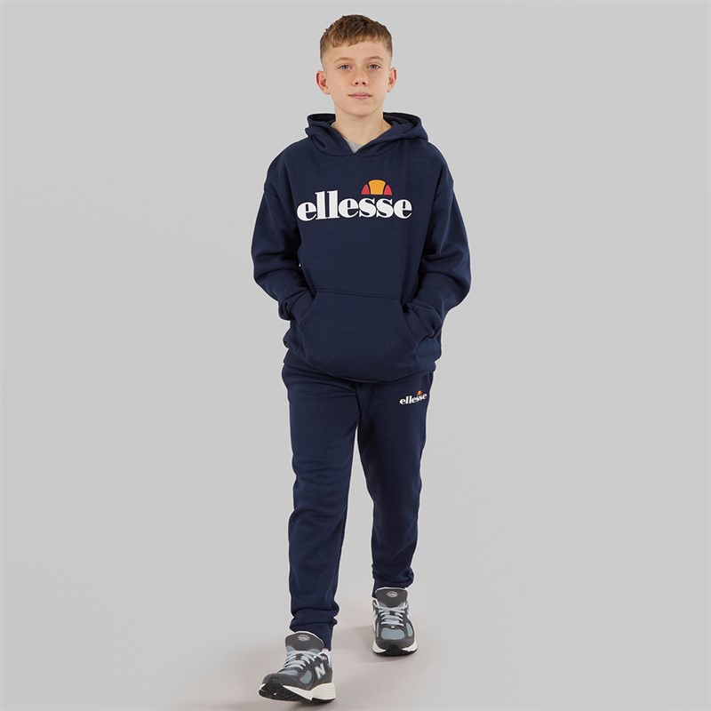 Ellesse Junior Junge Link Logo Trainingsanzug Marine
