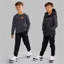 Ellesse Junge Luka Kapuzen Weste T-Shirt und Jogginghose Set Schwarz