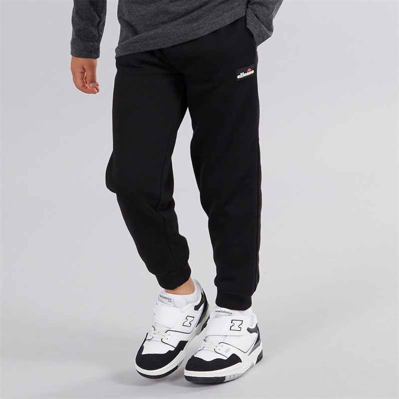 Ellesse Junge Luka Kapuzen Weste T-Shirt und Jogginghose Set Schwarz