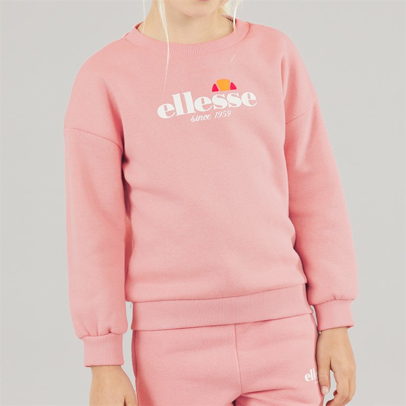 Ellesse Girls Paige Sweatshirt And Joggers Pink