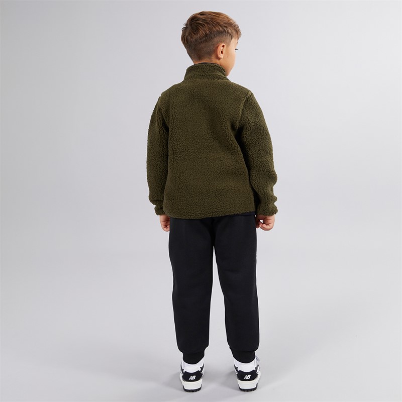 Ellesse Boys Demetrius Sherpa Jacket And Joggers Khaki