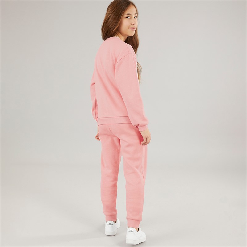 Ellesse Junior Mädchen Paige Sweatshirt Und Jogginghose Rosa