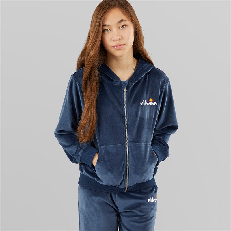 Ellesse Junior Mädchen Hazel Velours Kapuzenpullover Und Jogginghose Marine