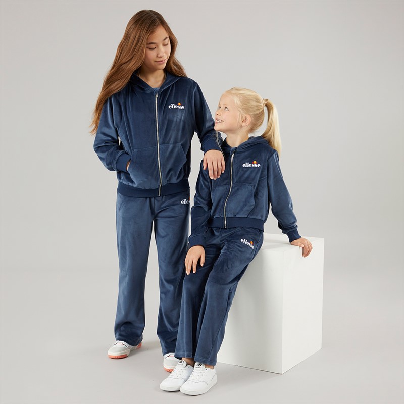 Ellesse Junior Mädchen Hazel Velours Kapuzenpullover Und Jogginghose Marine
